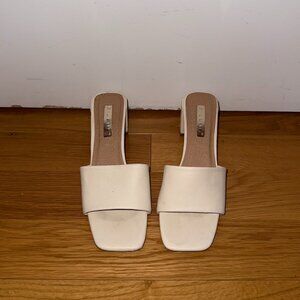 Mini Billini Cream Heeled Mule